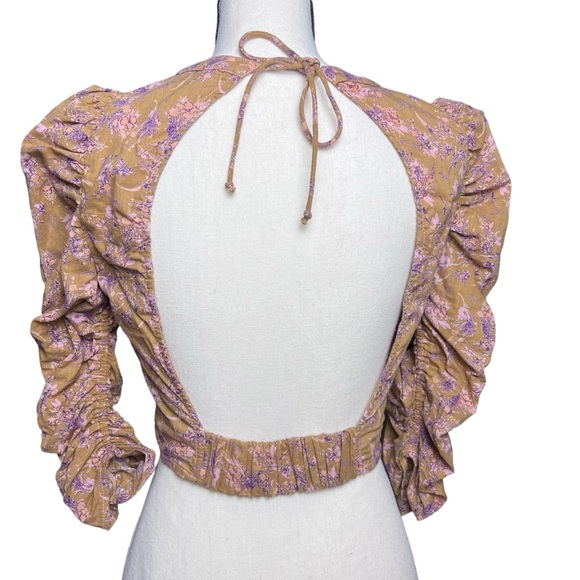 Free People Corset Style Backless Monica Top Size XS Floral - Picture 3 of 12